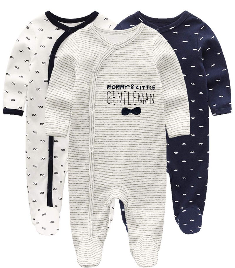 Kiddiezoom Baby and Toddler Boys'Snug Fit Footed Cotton One-Piece Romper Jumpsuit - Image 1